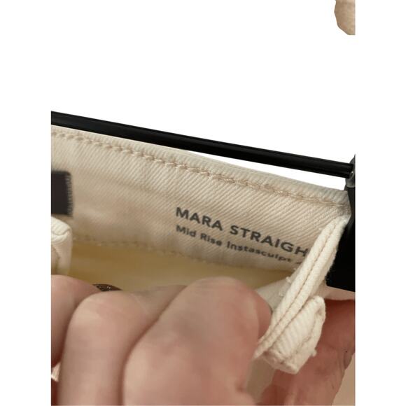 NWT DL1961 Mara Straight Mid Rise Instasculpt Ankle Vanilla 20 Western Ranch - Picture 6 of 9